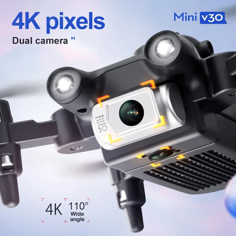 Mini V30 WiFi  With 4K HD Dual - Rc Helicopter Mini ulasan dan harga